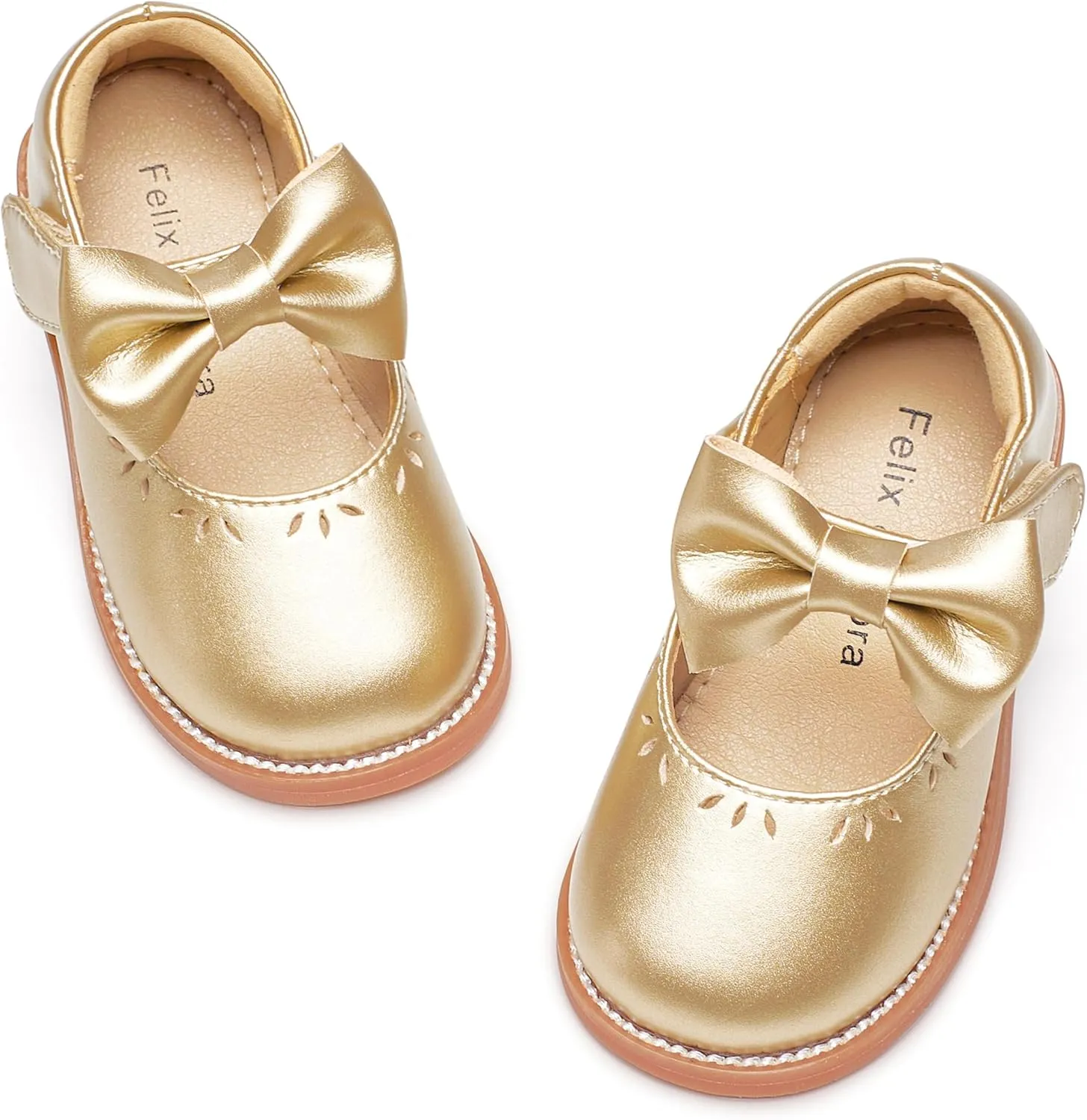 Felix & Flora Toddler Little Girl Princess Dress Shoes-Mary Jane Flats for Girl Party School Shoes