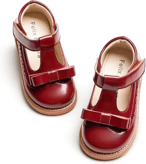 Felix & Flora Toddler Little Girl Princess Dress Shoes-Mary Jane Flats for Girl Party School Shoes