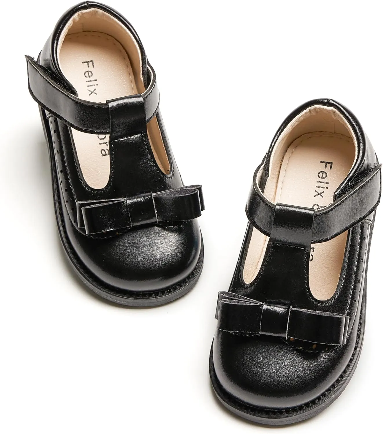 Felix & Flora Toddler Little Girl Princess Dress Shoes-Mary Jane Flats for Girl Party School Shoes