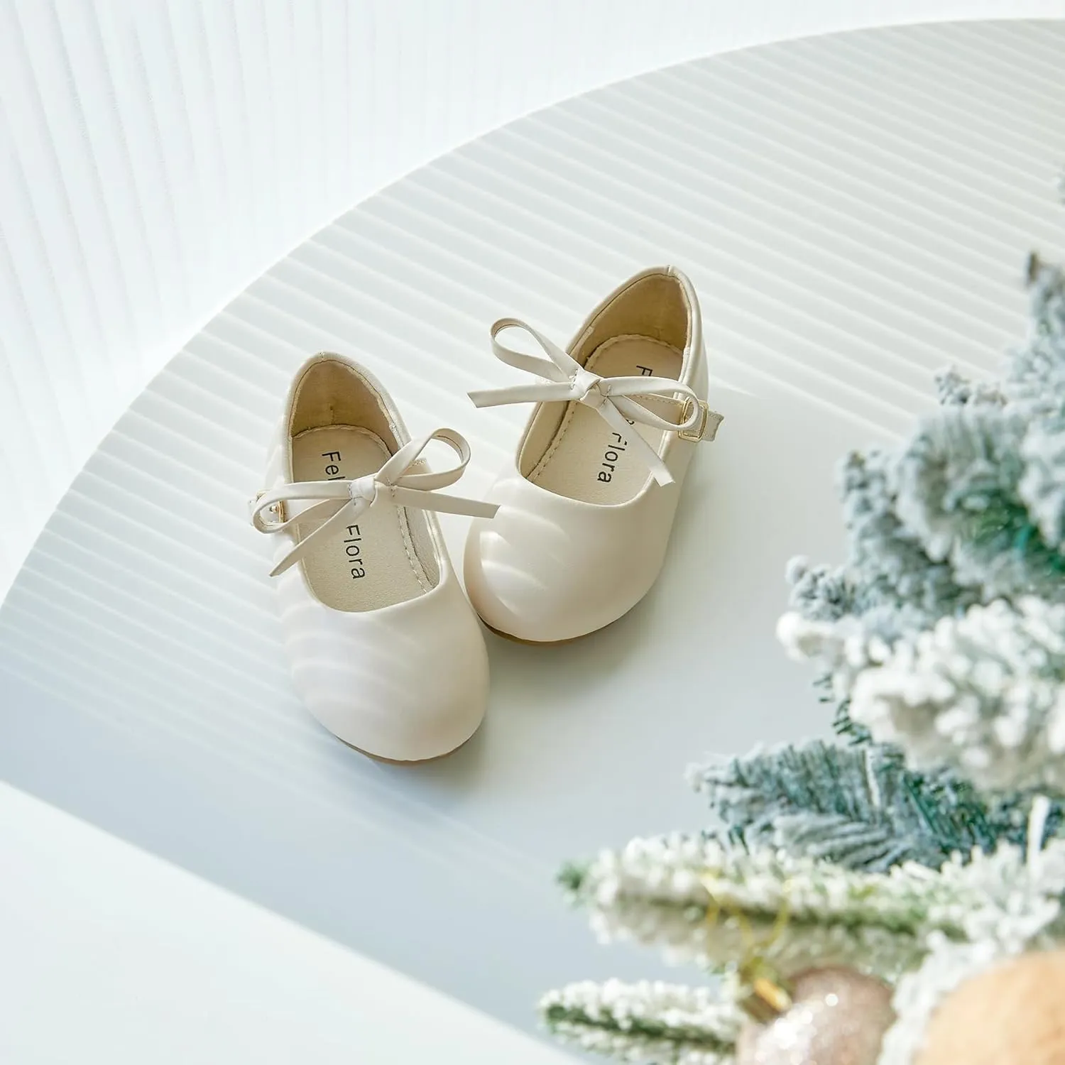 Felix & Flora Toddler Little Girls Dress Shoes - Flower Girls Mary Jane Flats Ballet Shoes Party Wedding