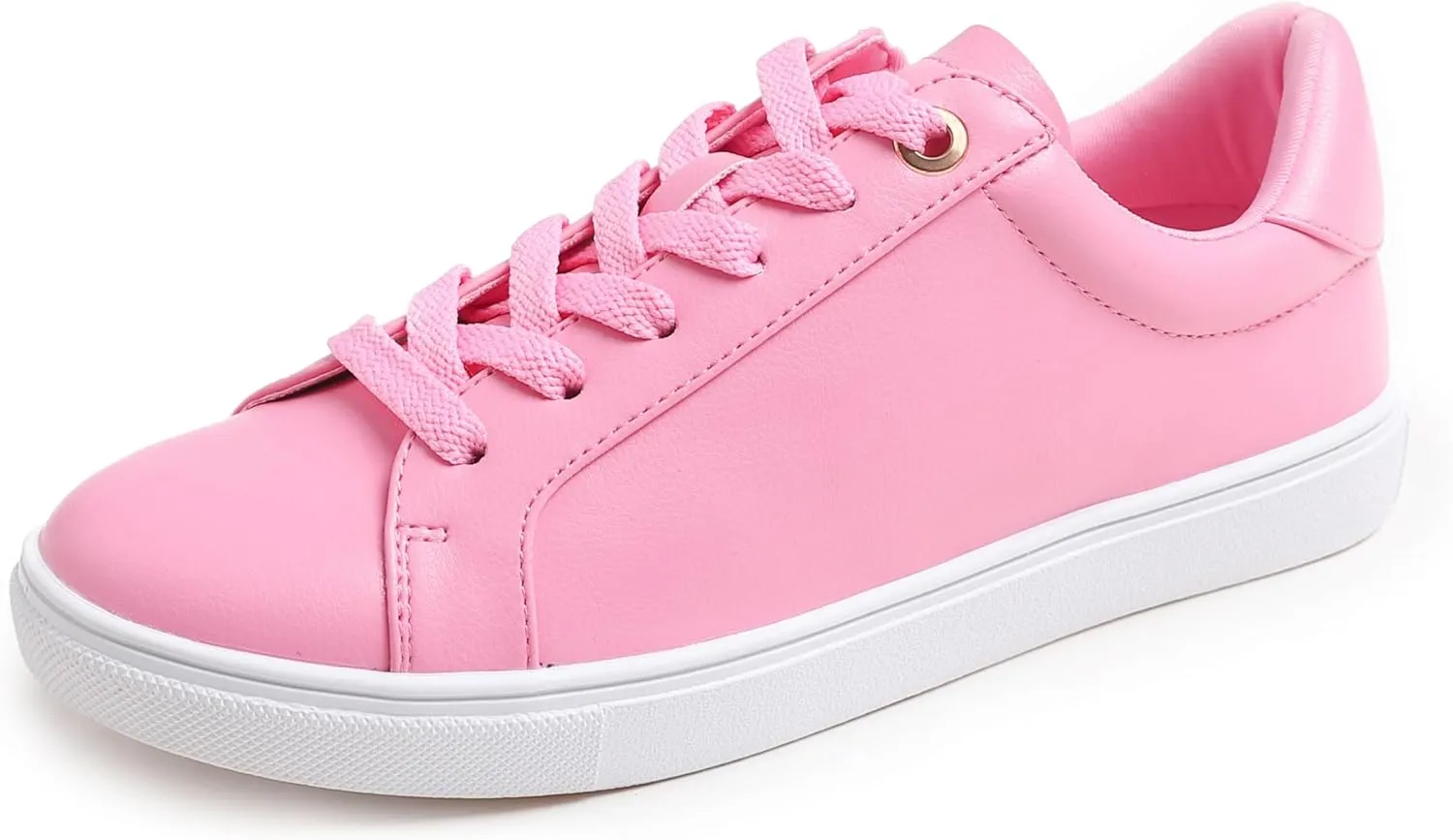 FEVERSOLE Women's Fashion Lightweight Spring Summer Vegan Leather Sneaker Casual Comfort Walking Shoes
