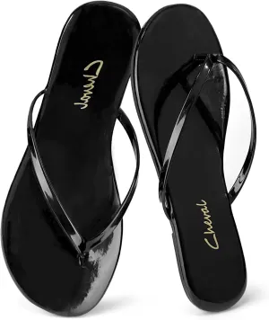 Flat Leather Flip Flops for Women, Comfortable Dressy Thong Sandals 2025 Summer and Spring Vacation Essentials, Chanclas Para Mujer