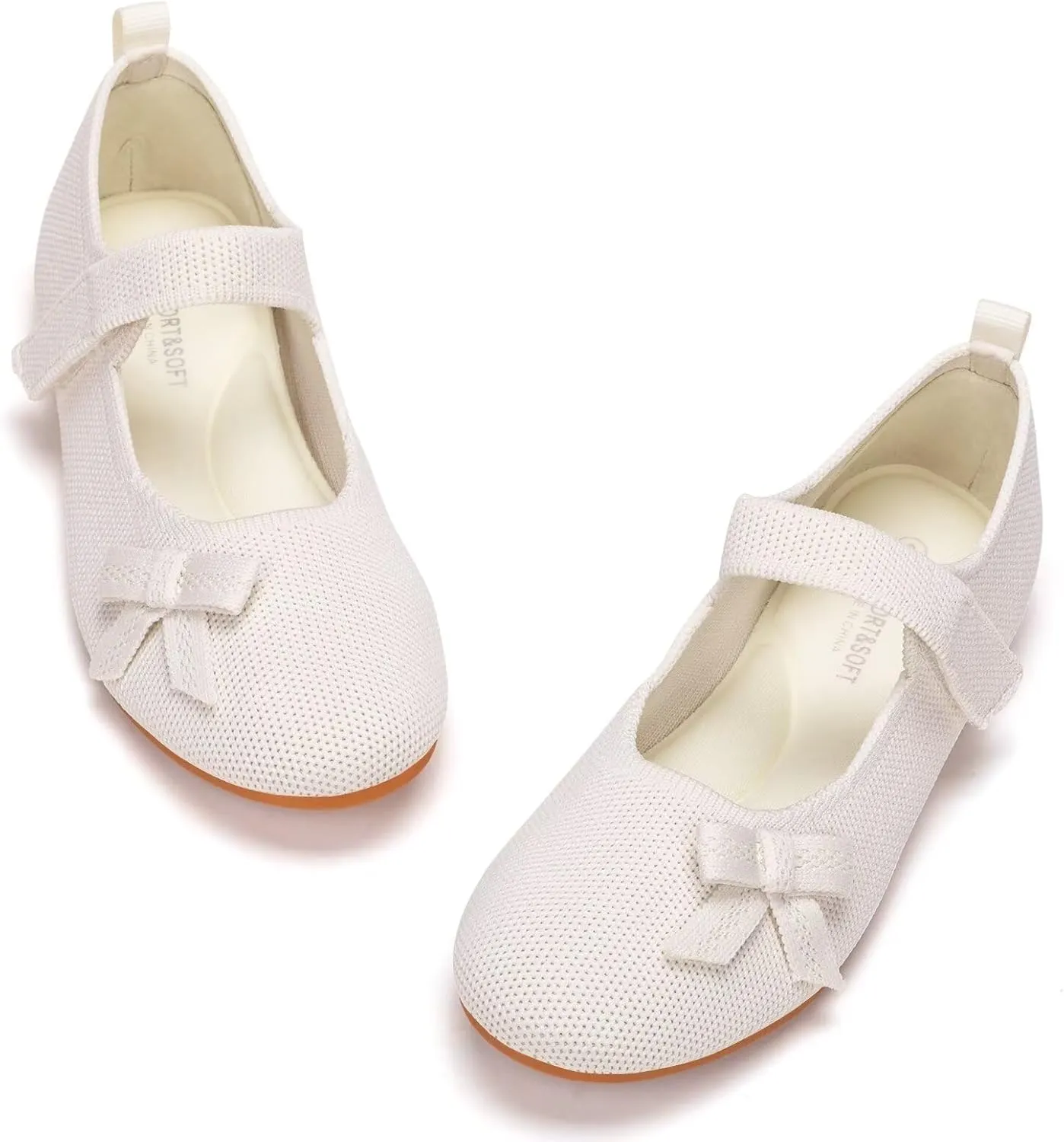 Frank Mully Girls Dress Shoes Mary Janes Girl Flats Slip on Ballet Flat Party School Shoes with Bow Toddler/Little Kid/Big Kid