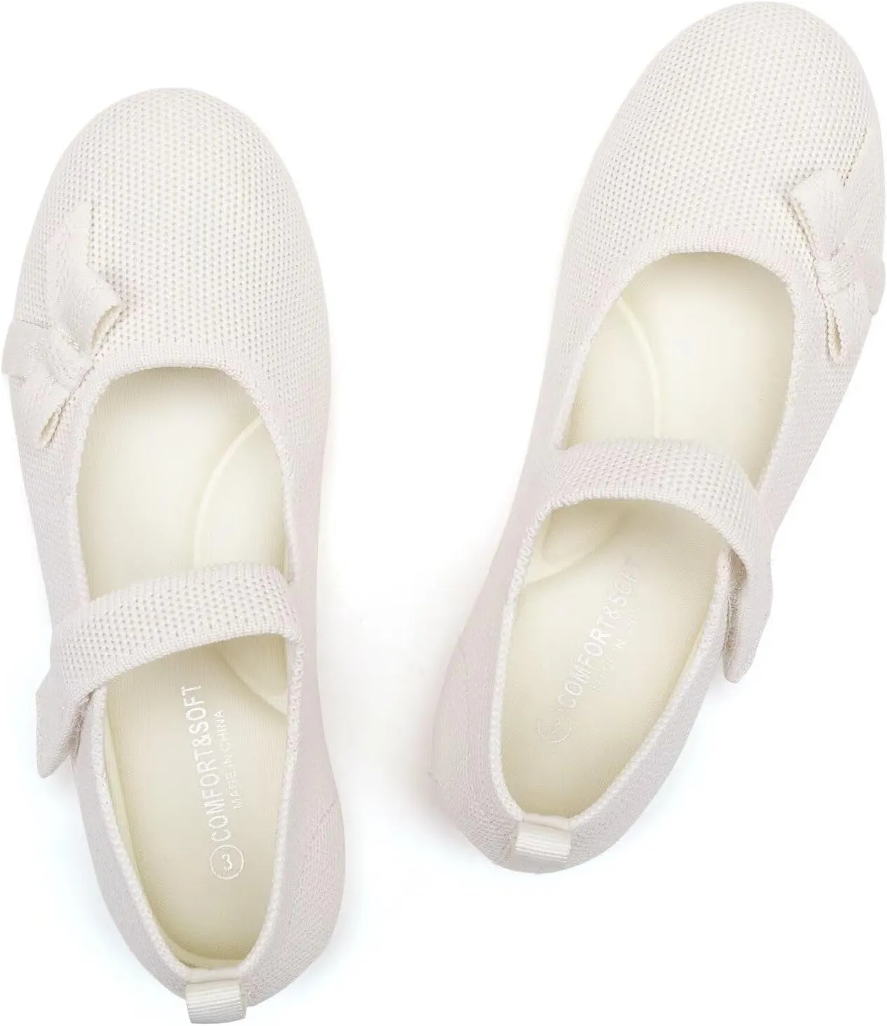 Frank Mully Girls Dress Shoes Mary Janes Girl Flats Slip on Ballet Flat Party School Shoes with Bow Toddler/Little Kid/Big Kid