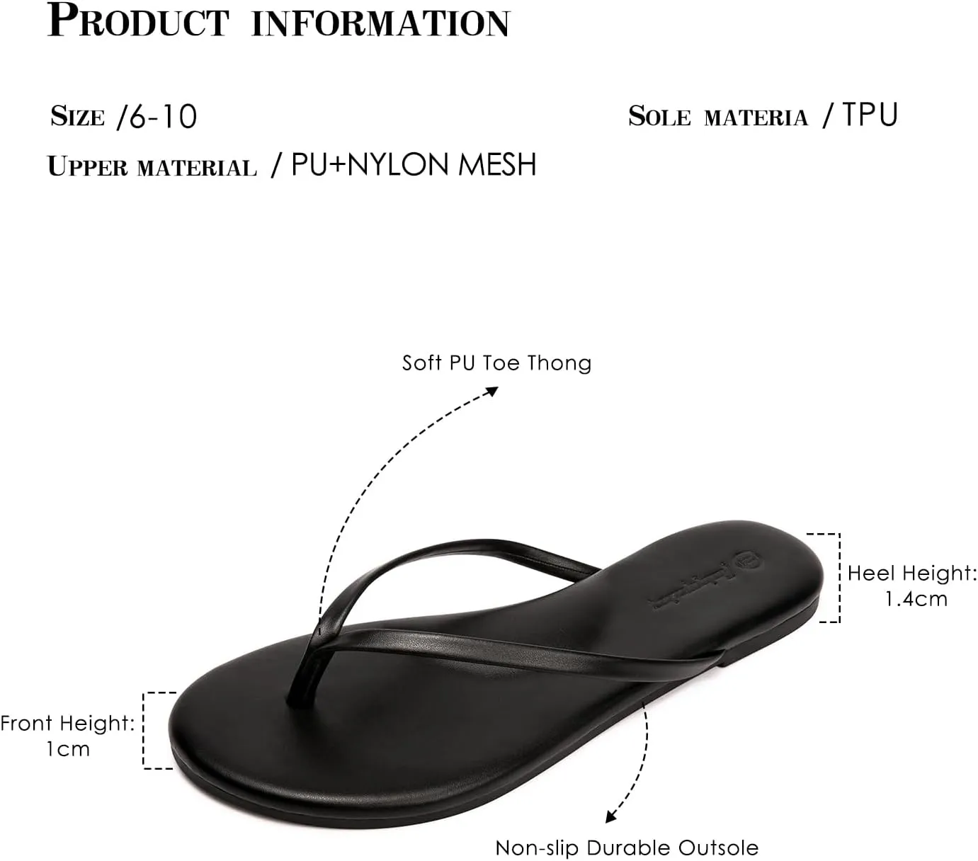 FUNKYMONKEY Flip Flops for Women, Recovery Sandals with Comfortable Plantar Fasciitis Arch Support