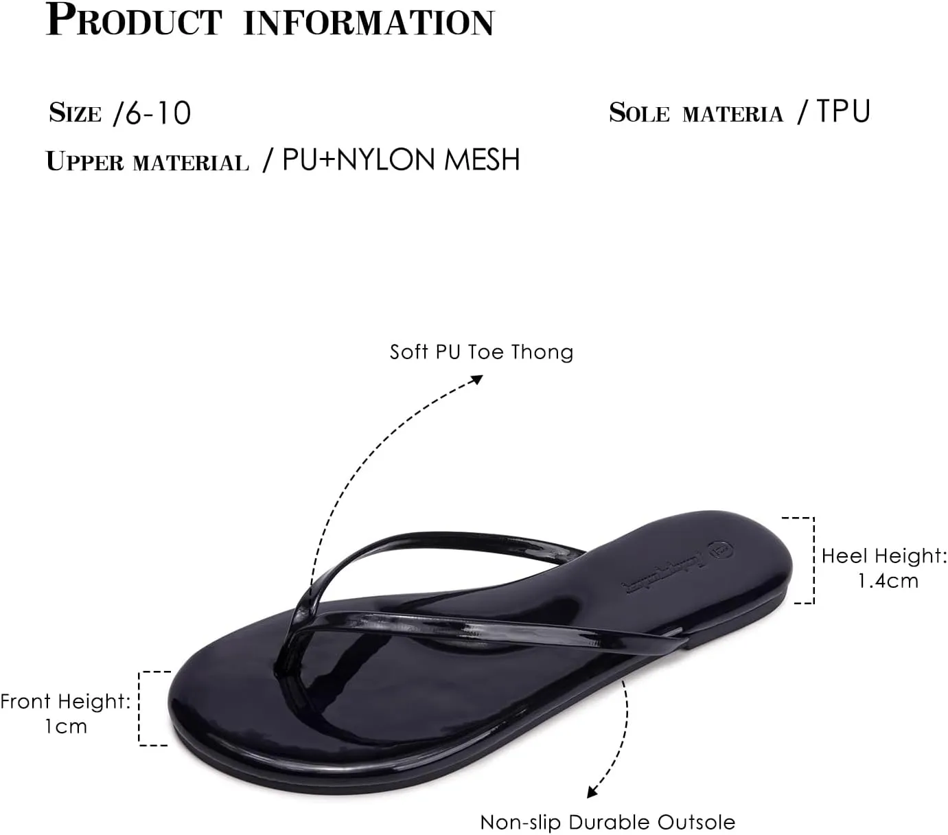 FUNKYMONKEY Flip Flops for Women, Recovery Sandals with Comfortable Plantar Fasciitis Arch Support
