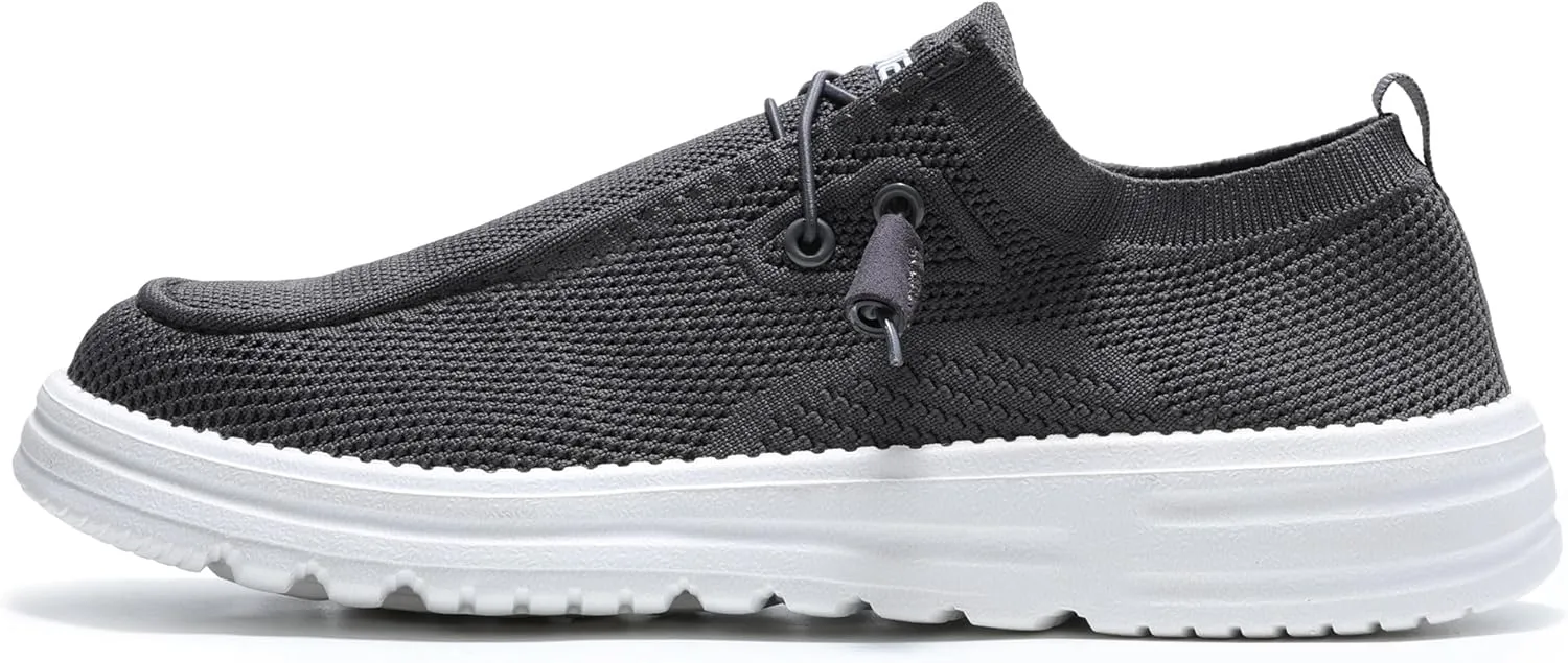 Furuian Comfortable Steel Toe Shoes Men Slip On Walking Sneakers Lightweight Safety Work Shoes