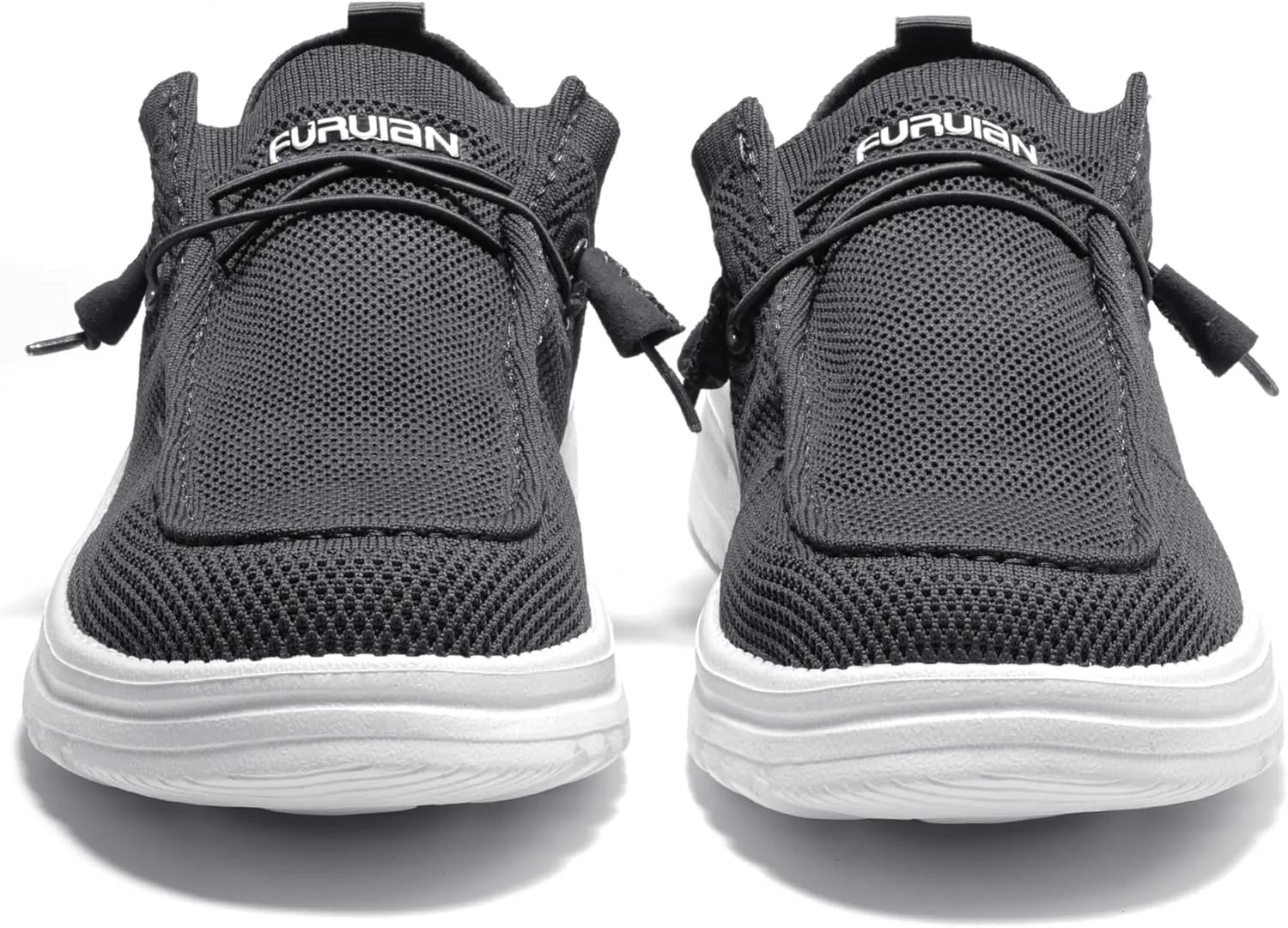 Furuian Comfortable Steel Toe Shoes Men Slip On Walking Sneakers Lightweight Safety Work Shoes