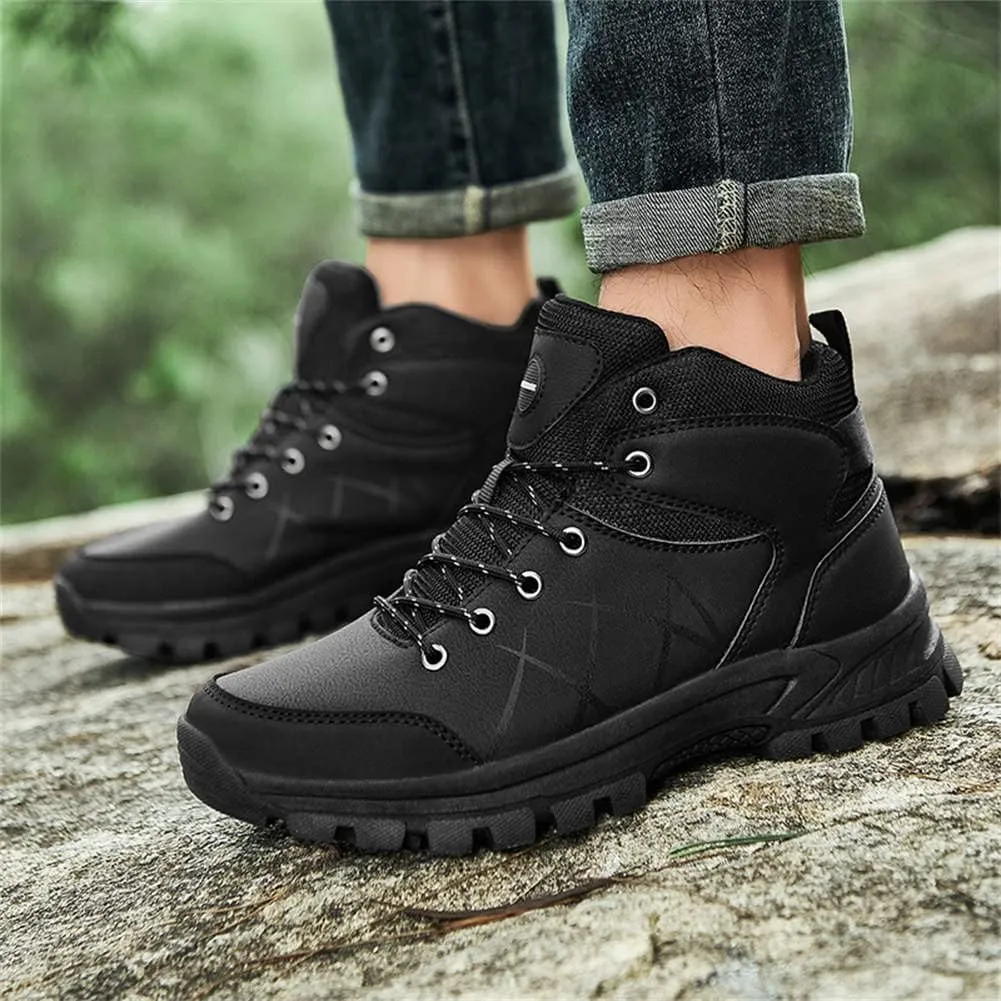 GEXECEUSS Hiking Boots for Men Breathable Non-Slip Casual Low-Top Sneakers for Trailing Trekking Outdoor Leather Walking Shoes