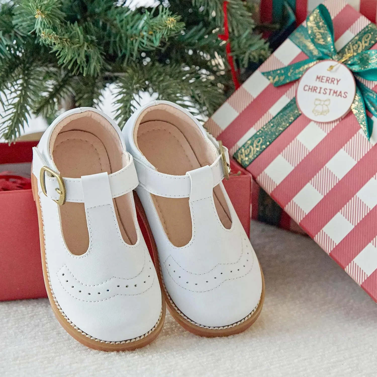 GINFIVE Toddler Girls Dress Shoes Little Kids Oxfords Flats School Mary Janes Shoes