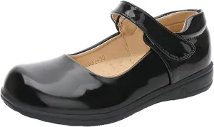Girls Black School Uniform Dress Mary Jane Shoes Ballet Flats(Toddler/Little/Big Kid)