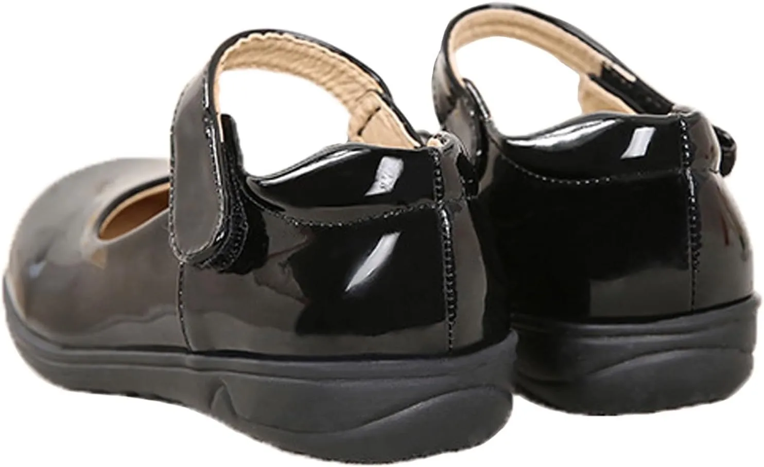 Girls Black School Uniform Dress Mary Jane Shoes Ballet Flats(Toddler/Little/Big Kid)