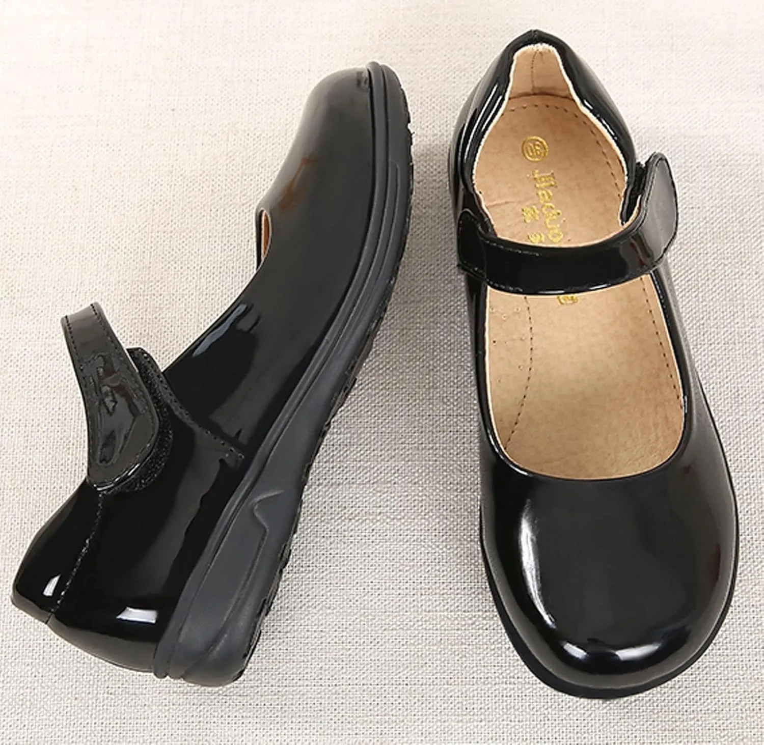 Girls Black School Uniform Dress Mary Jane Shoes Ballet Flats(Toddler/Little/Big Kid)