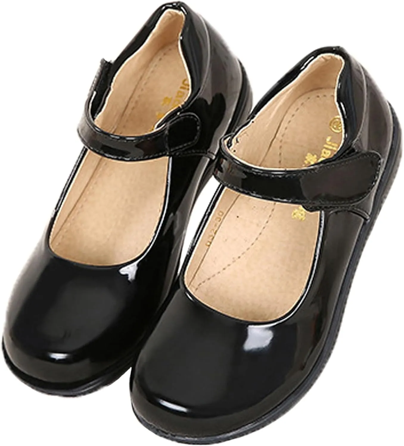 Girls Black School Uniform Dress Mary Jane Shoes Ballet Flats(Toddler/Little/Big Kid)