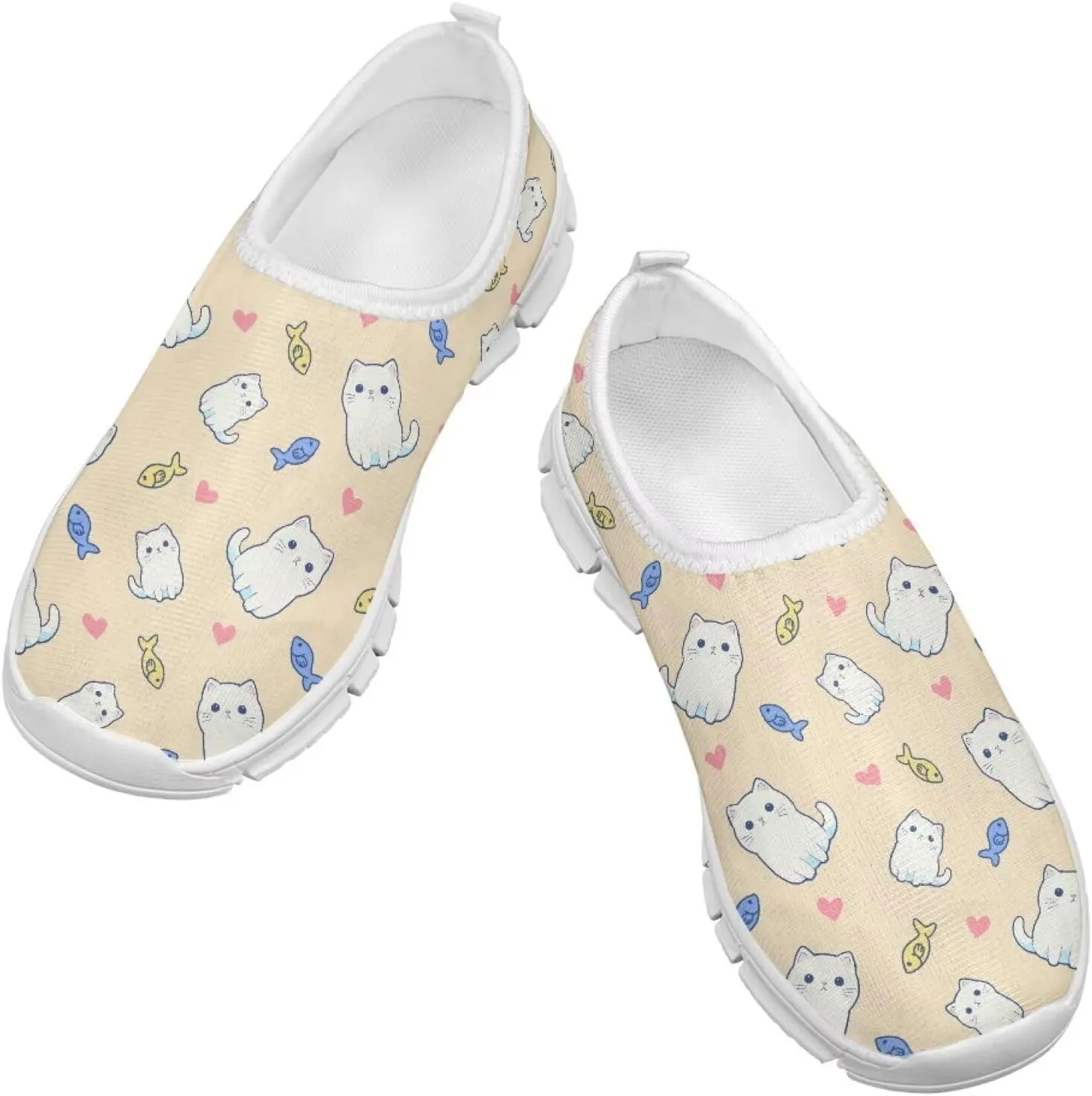 Girls Casual Sneakers Breathable Boys Mesh Slip On Shoes