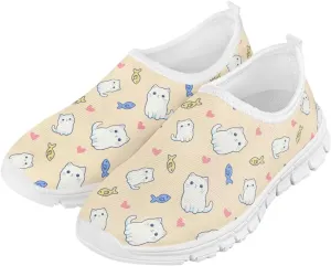 Girls Casual Sneakers Breathable Boys Mesh Slip On Shoes