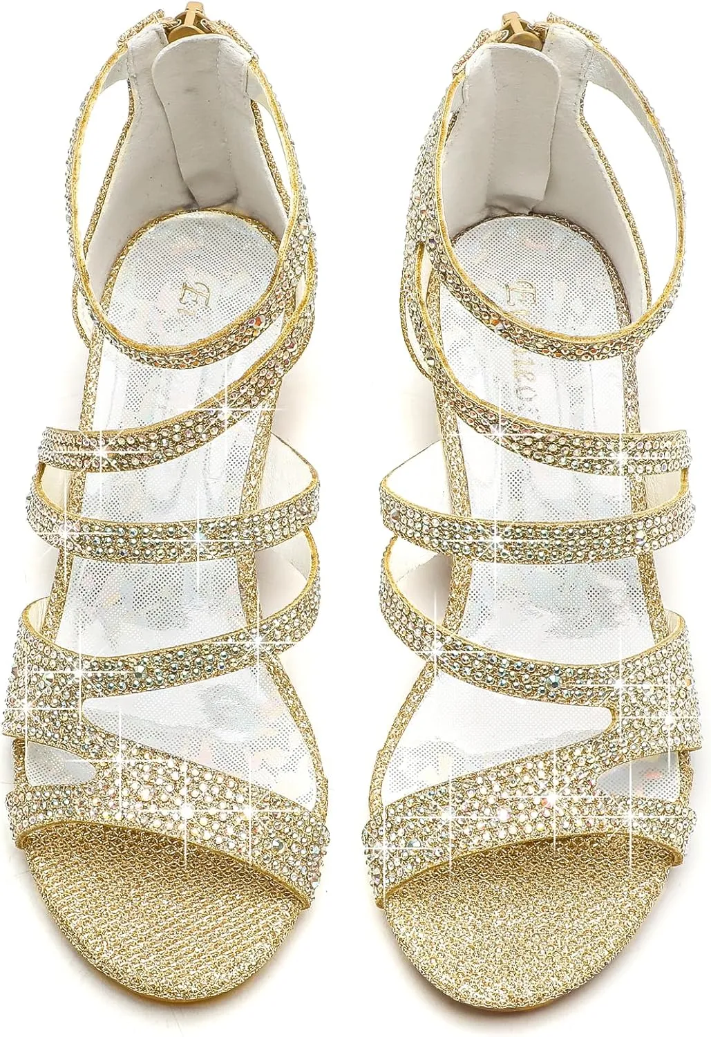 Girls High Heels Glittle Wedding Party Dress Shoes Flower Girl Pump Sandals for Toddler Little Big Kid
