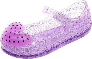 Girls Jelly Flats Shoes Kids Princess Costumes Cosplay Party Dress Up Mary Jane Sandals Shoes Fancy Princess Dress Up Flat