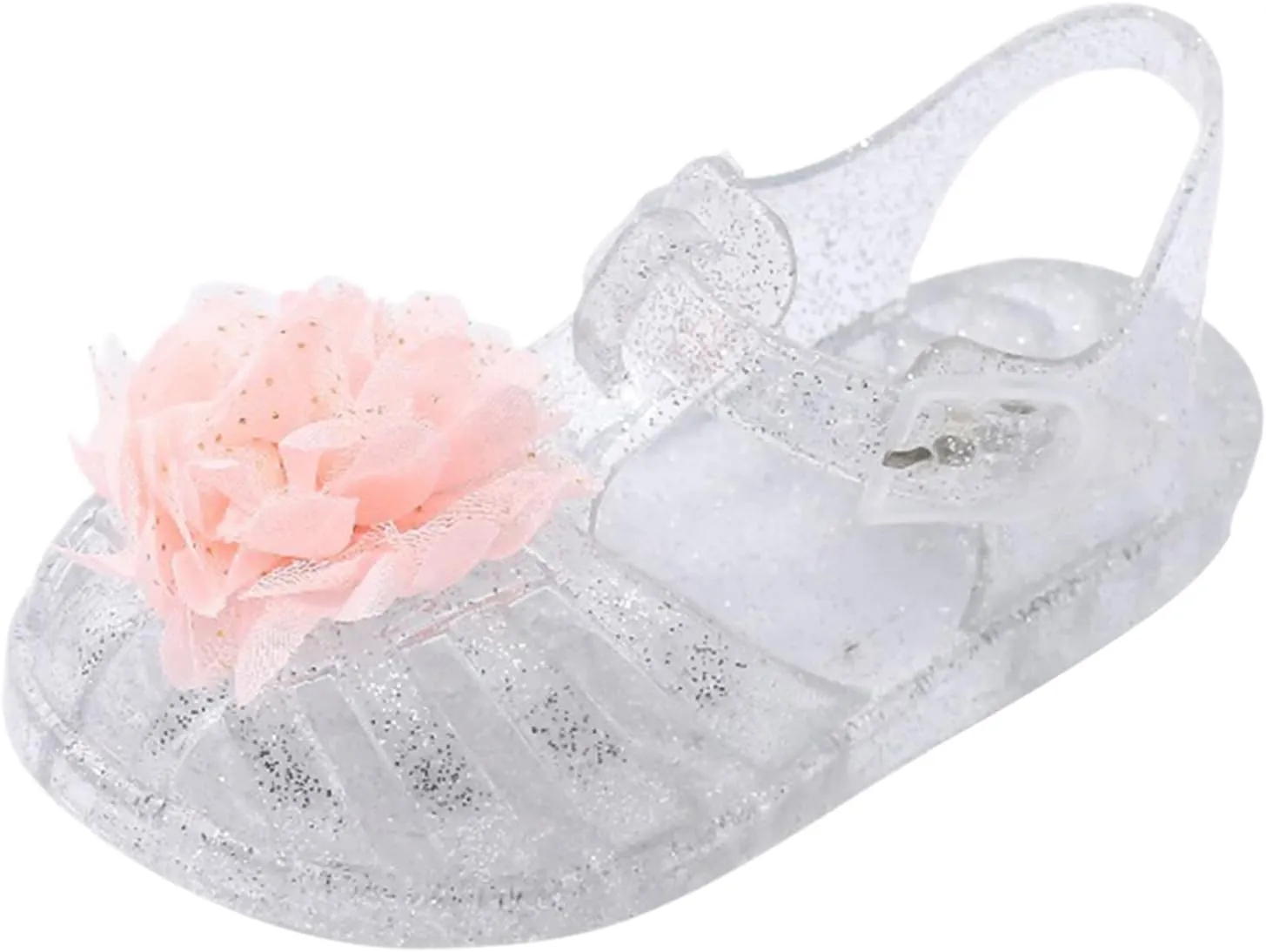 Girls Jelly Sandals Toddler Flower Princess Sandals Shoes Mary Jane Jelly Shoes Kids Summer Casual Water Beach Flat Sandal