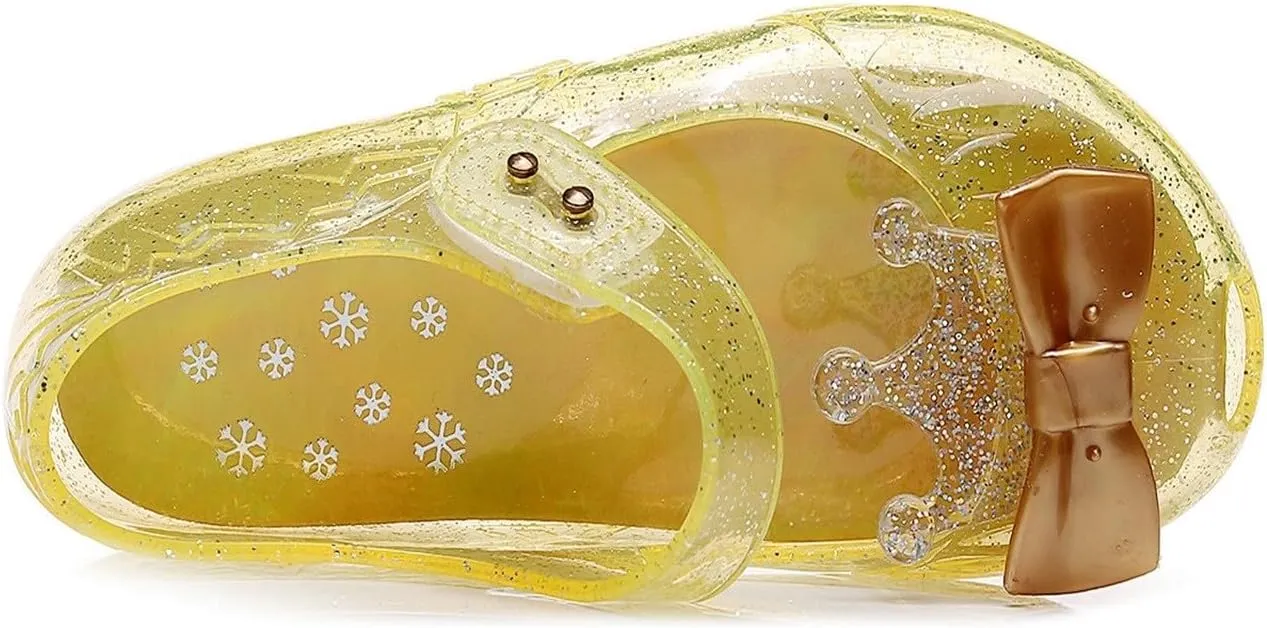 Girls Princess Mary Jane Flats for Dress Up Dance Party Cosplay Jelly Shoes Fancy Princess Flat Sandals Summer Flats Sandals