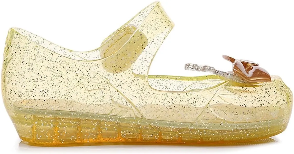 Girls Princess Mary Jane Flats for Dress Up Dance Party Cosplay Jelly Shoes Fancy Princess Flat Sandals Summer Flats Sandals