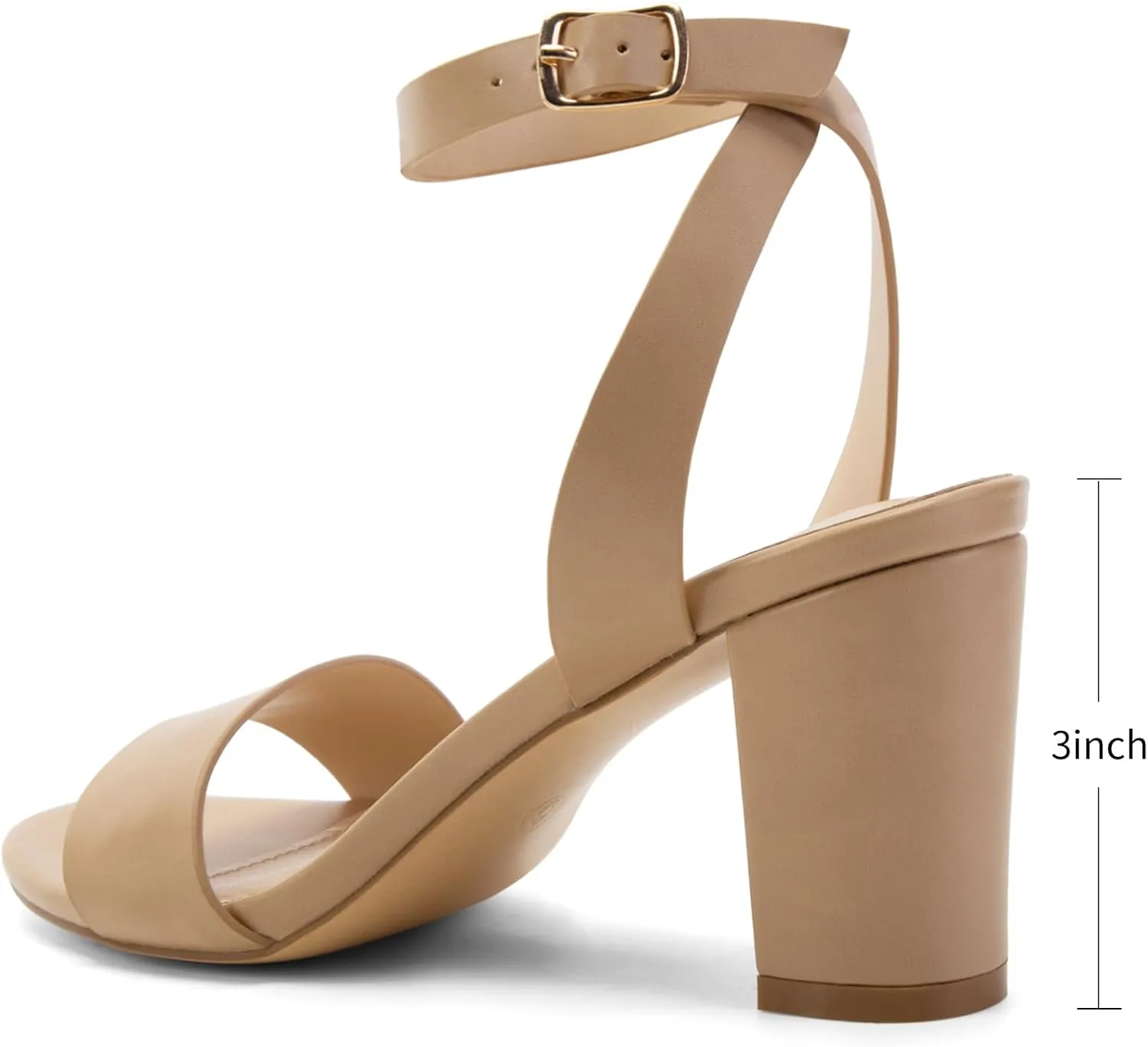 Greatonu Women's Clear Chunky Heels Sandals Open Toe Ankel Strap Block Heel Sandal for Women Dressy Party Wedding Shoes Transparent High Heels Sandals Pumps