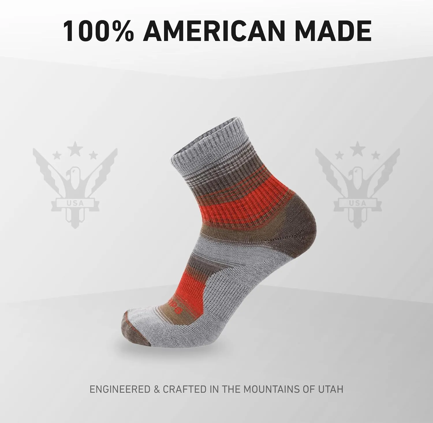 GRIP6 Wool Micro-Crew Socks: Lightweight Wool Socks for Hiking, All Day Comfort - Wicking Crew Socks for Men and Women