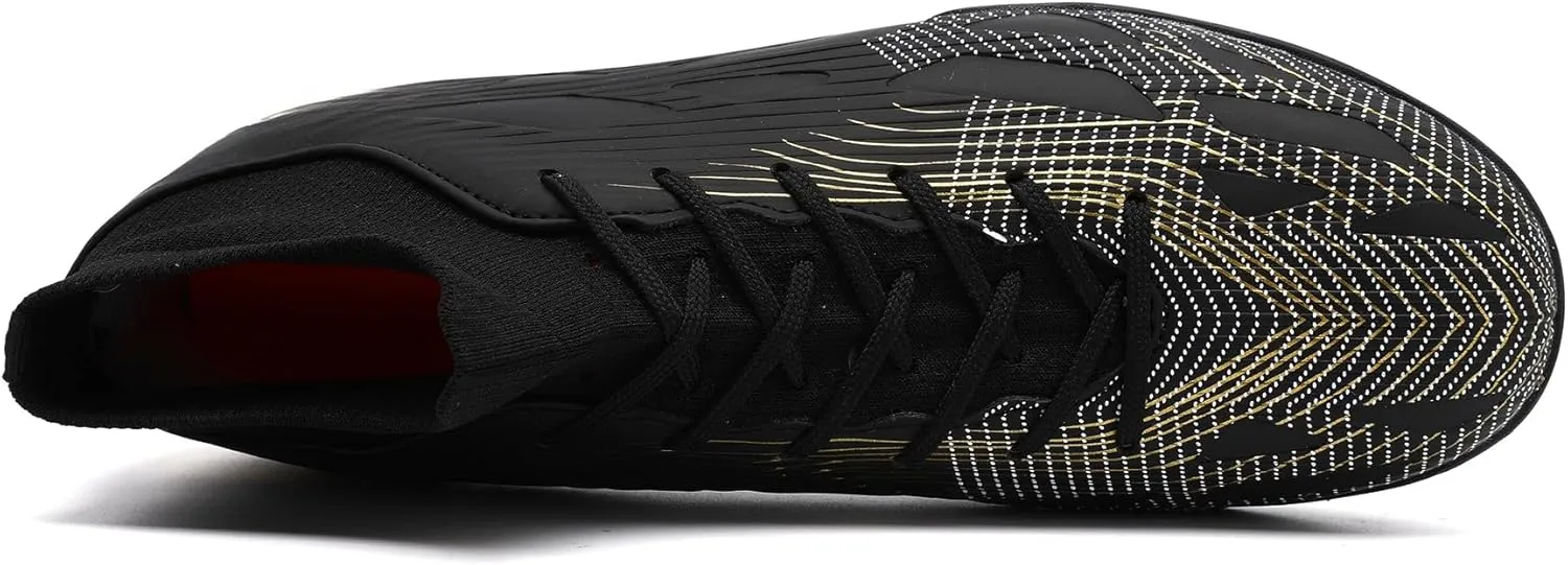 HaloTeam Men's Soccer Shoes Cleats Professional High-Top Breathable Athletic Football Boots for Outdoor Indoor TF/AG 3US-11US