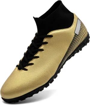 HaloTeam Men's Soccer Shoes Cleats Professional High-Top Breathable Athletic Football Boots for Outdoor Indoor TF/AG 3US-11US
