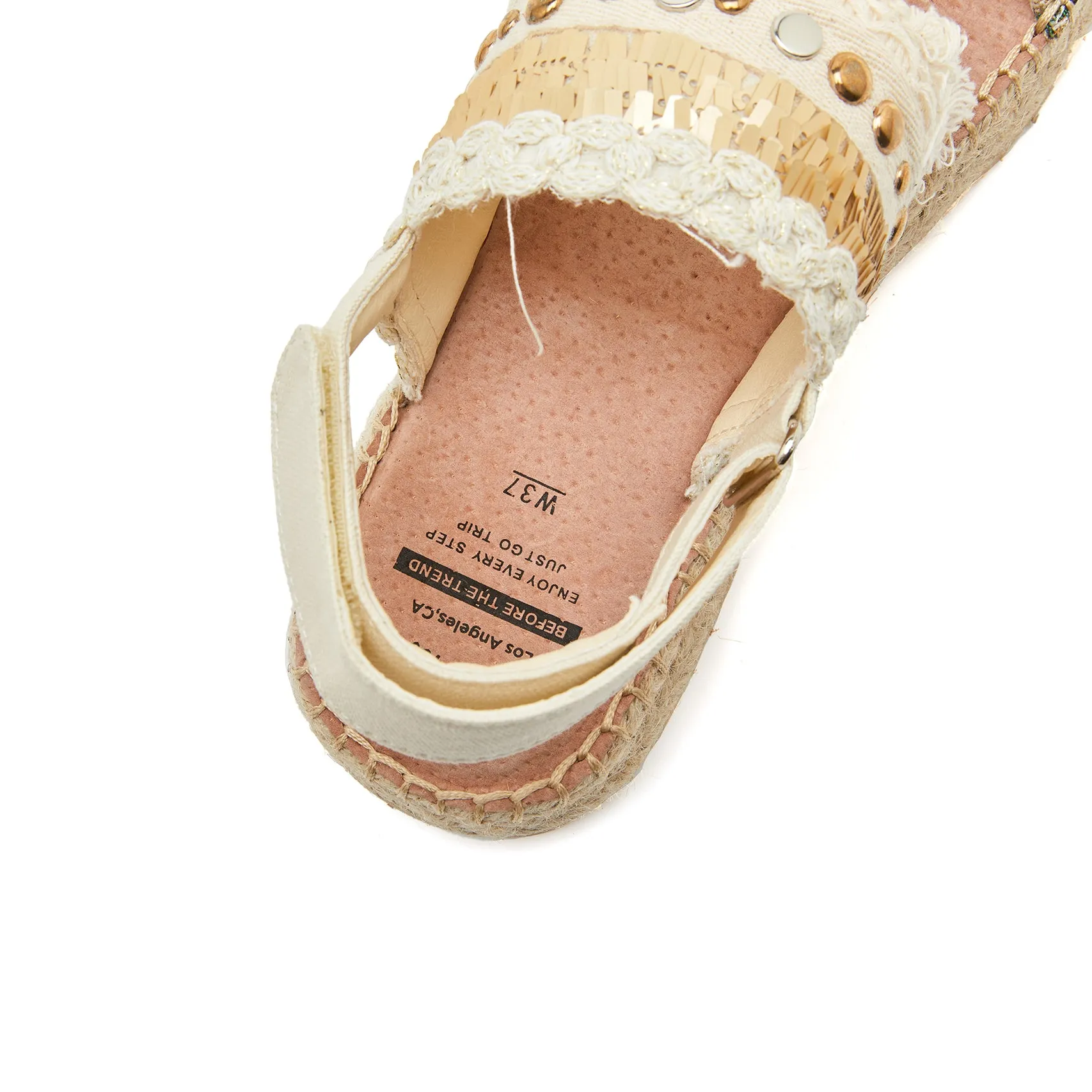 Handmade Women’s Slip-On Espadrille Fabric Loafers Flats Sandal-05372W