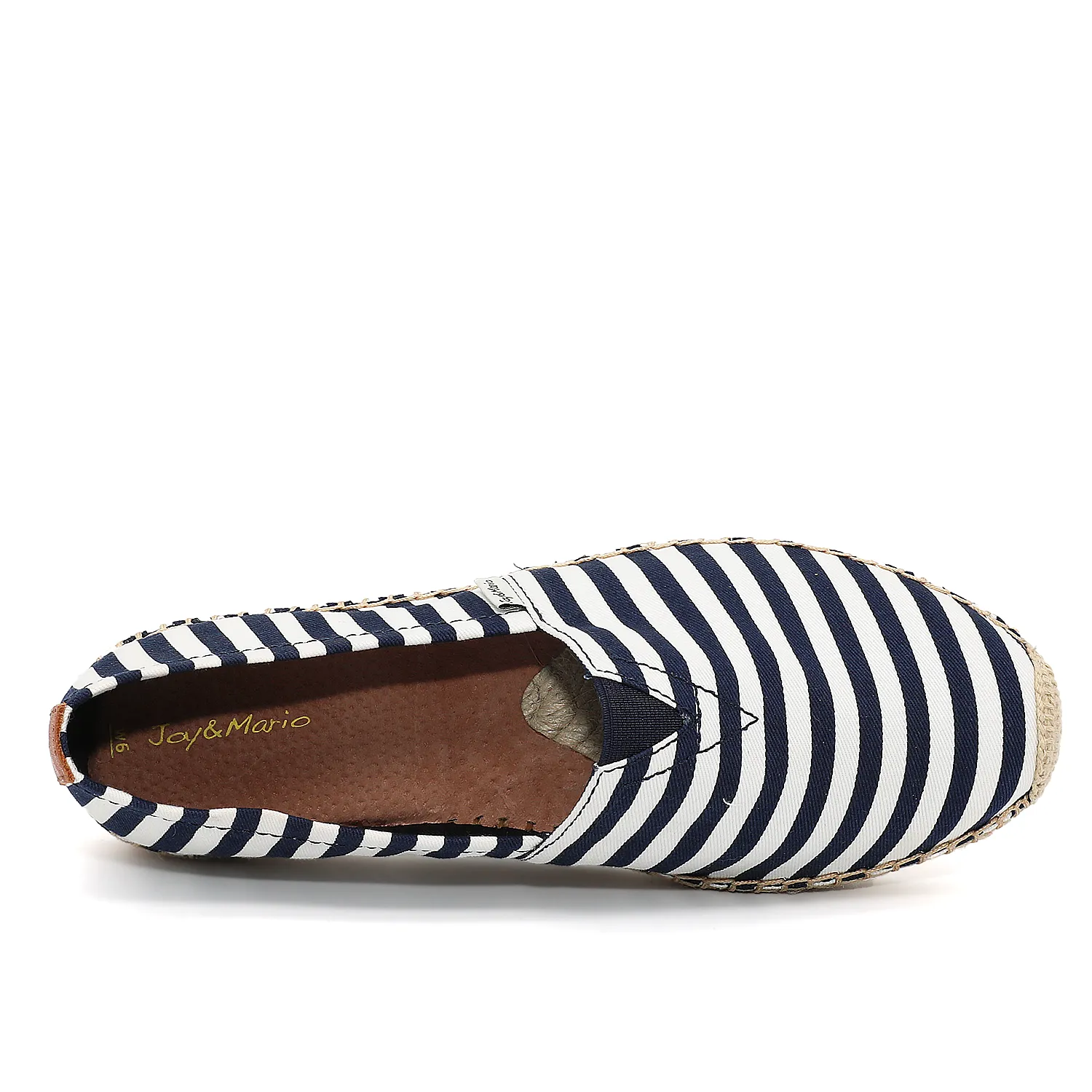 Handmade Women’s Slip-On Espadrille Stripe Loafers Flats-A01601W
