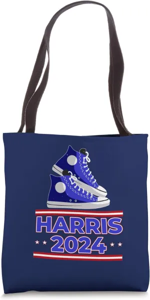 HARRIS 2024 Vote President Kamala Election Sneakers Meme Tote Bag