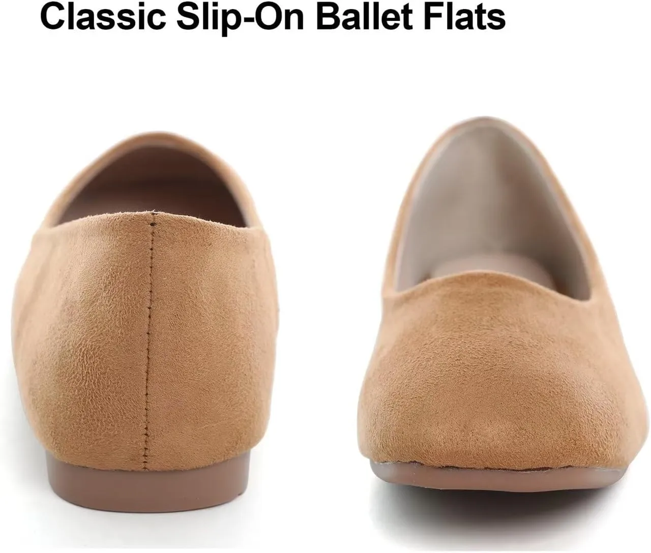 Hee grand Square Toe Ballet Flats for Women Rhinestones Chains Black Suede Dress Shoes Comfort Slip-On Loafers