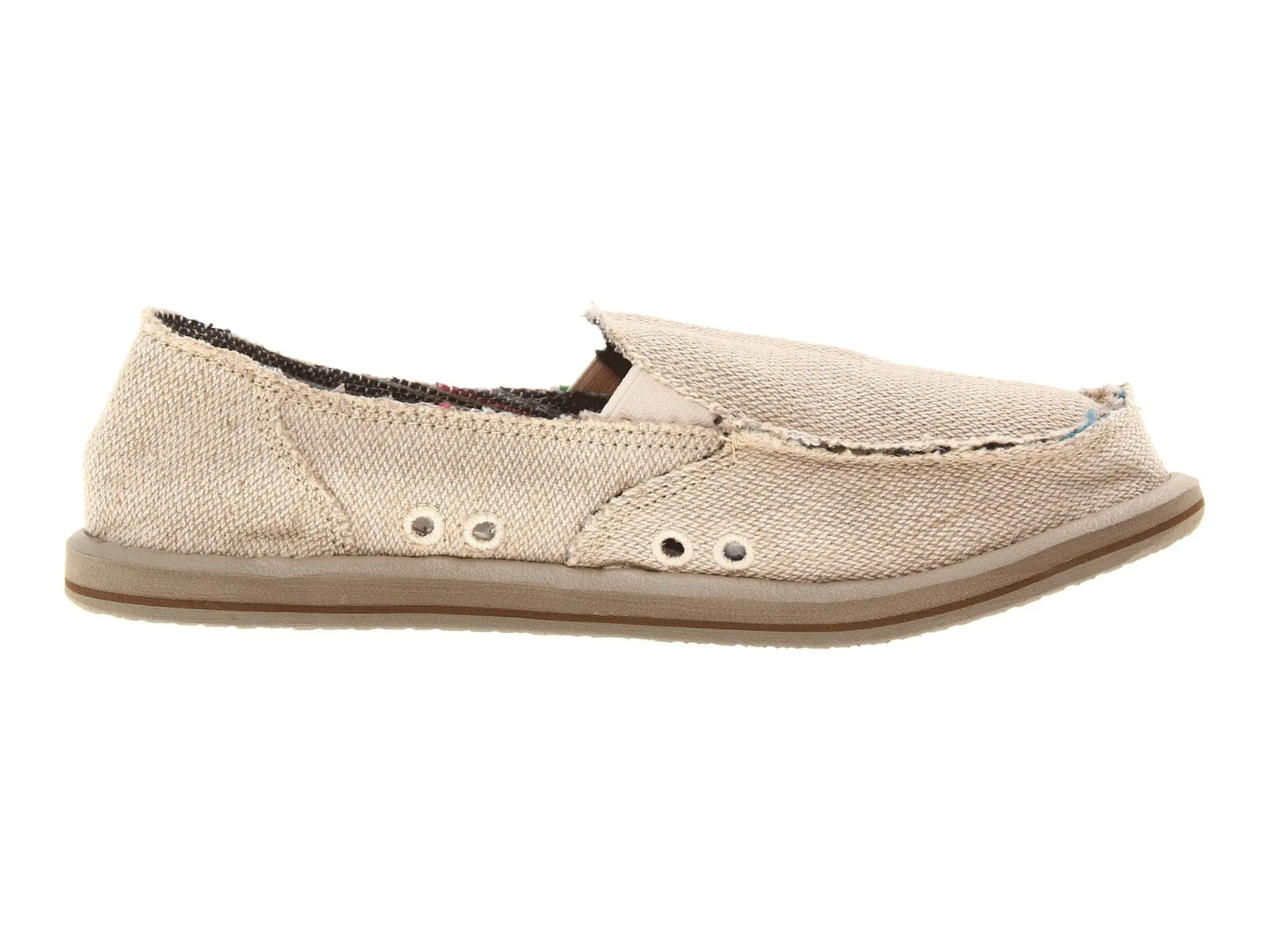 Hemp Sanuk Casual On Hot bargain Natural Rounded Comfortable Toe Closed Donna Compact Loafer Slip