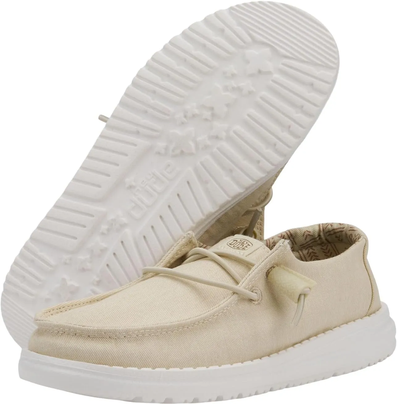 Hey Dude Girl's Wendy Stretch Canvas | Youth's Shoes | Youth Slip-on Loafers | Comfortable & Light-Weight