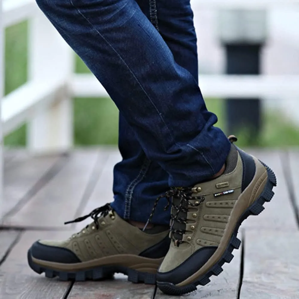Hiking Boots Lace-up Men Women Waterproof Non-Slip Outdoor Sports Mountain Trekking Shoes Camping Biking Walking Travelling
