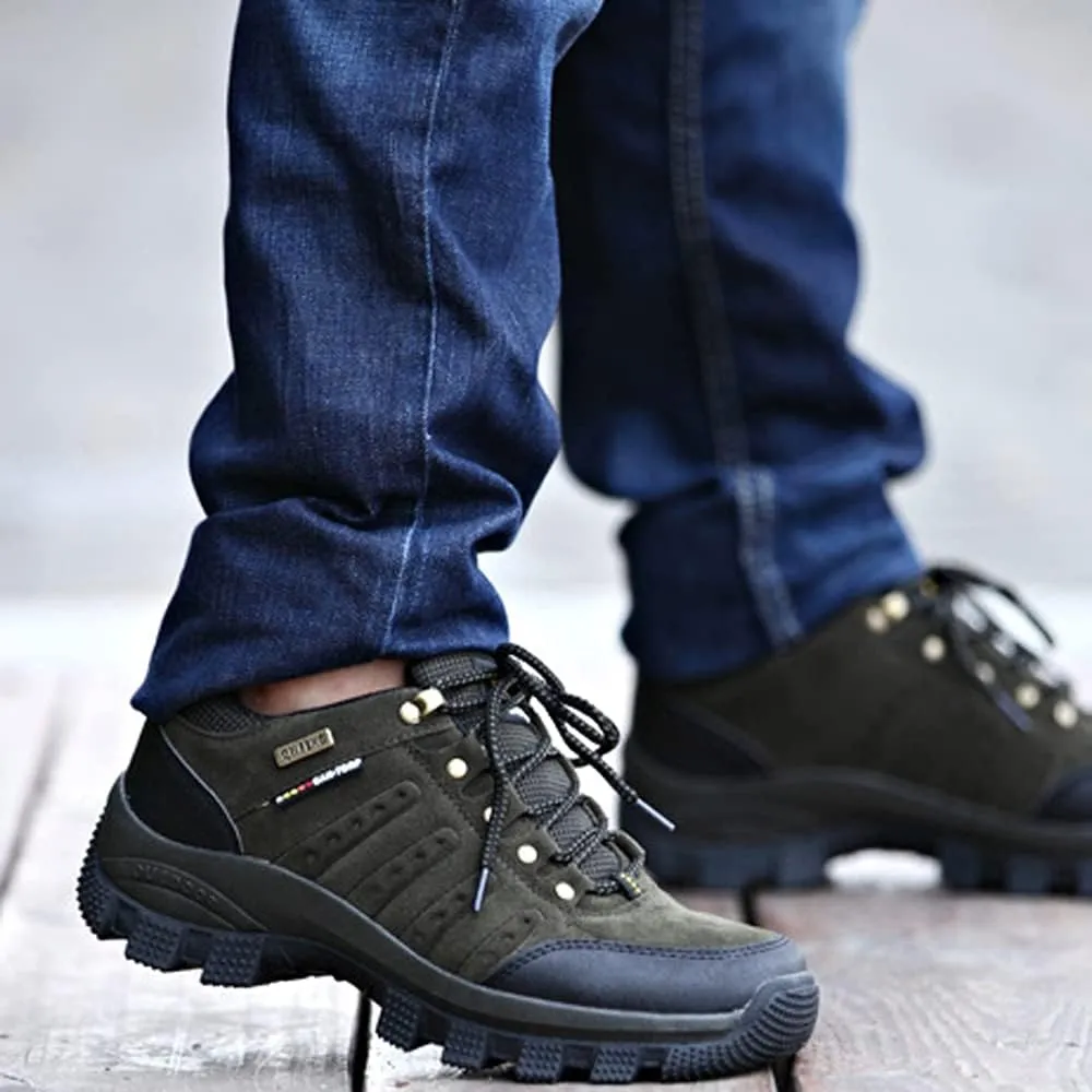 Hiking Boots Lace-up Men Women Waterproof Non-Slip Outdoor Sports Mountain Trekking Shoes Camping Biking Walking Travelling