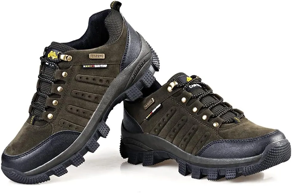 Hiking Boots Lace-up Men Women Waterproof Non-Slip Outdoor Sports Mountain Trekking Shoes Camping Biking Walking Travelling
