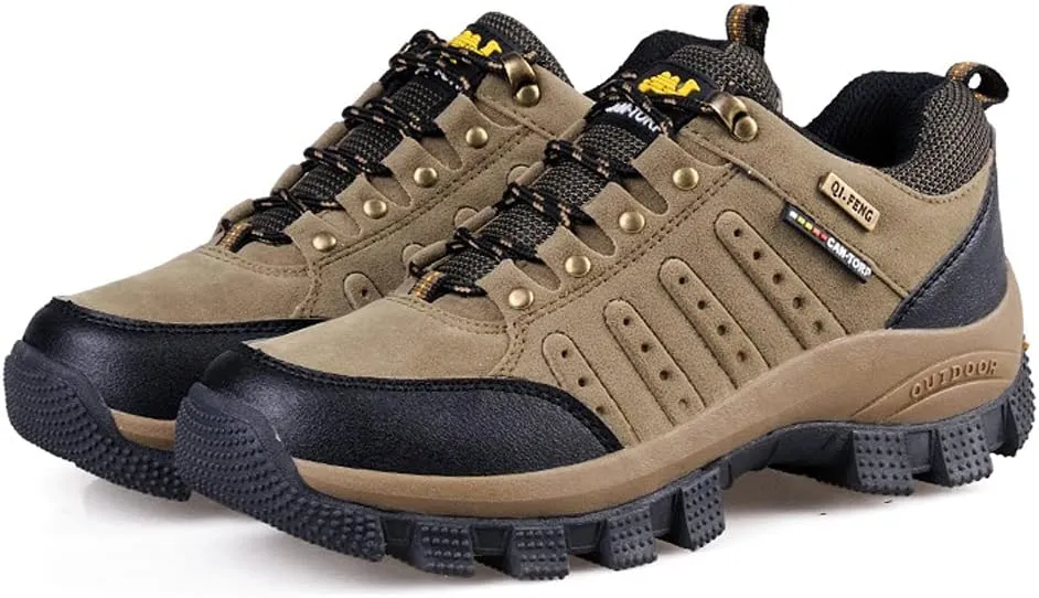 Hiking Boots Lace-up Men Women Waterproof Non-Slip Outdoor Sports Mountain Trekking Shoes Camping Biking Walking Travelling