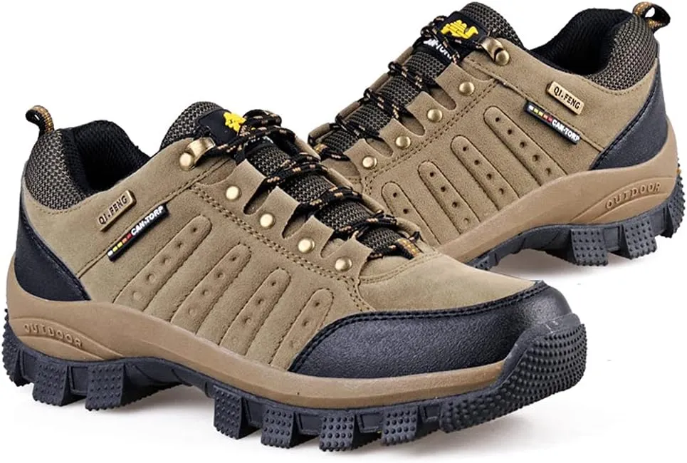 Hiking Boots Lace-up Men Women Waterproof Non-Slip Outdoor Sports Mountain Trekking Shoes Camping Biking Walking Travelling
