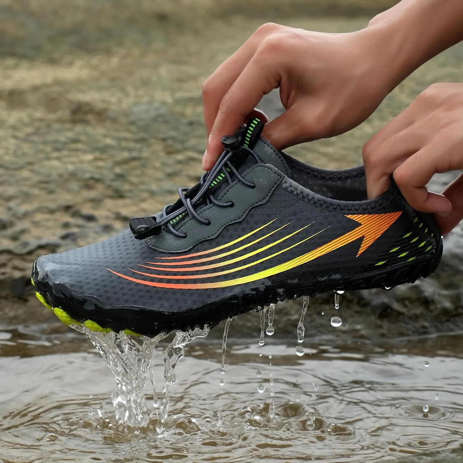 Hiking Shoes Women Waterproof Lightweight Hiking Barefoot Water Shoes Women Wide Feet Toe Box Quick Dry Aqua Swim Barefoot Shoe for Outdoor Fishing Breathable Lightweight Going Out Footwear