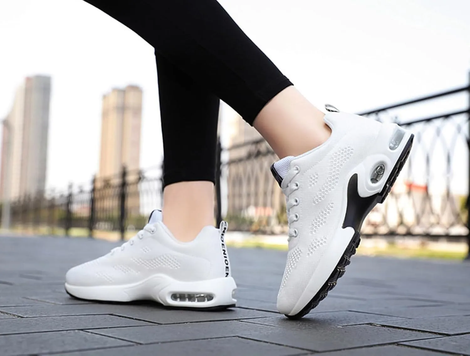 HINDOLA Womens Sneakers Air Cushion Running Shoes Lightweight Tennis Walking Shoes Mesh Breathable Sneakers Athletic Non Slip Shoes