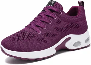 HINDOLA Womens Sneakers Air Cushion Running Shoes Lightweight Tennis Walking Shoes Mesh Breathable Sneakers Athletic Non Slip Shoes