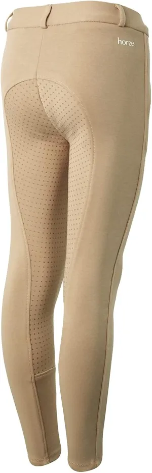 HORZE Active Kids' Unisex Silicone Grip Full Seat Horseback Riding Breeches
