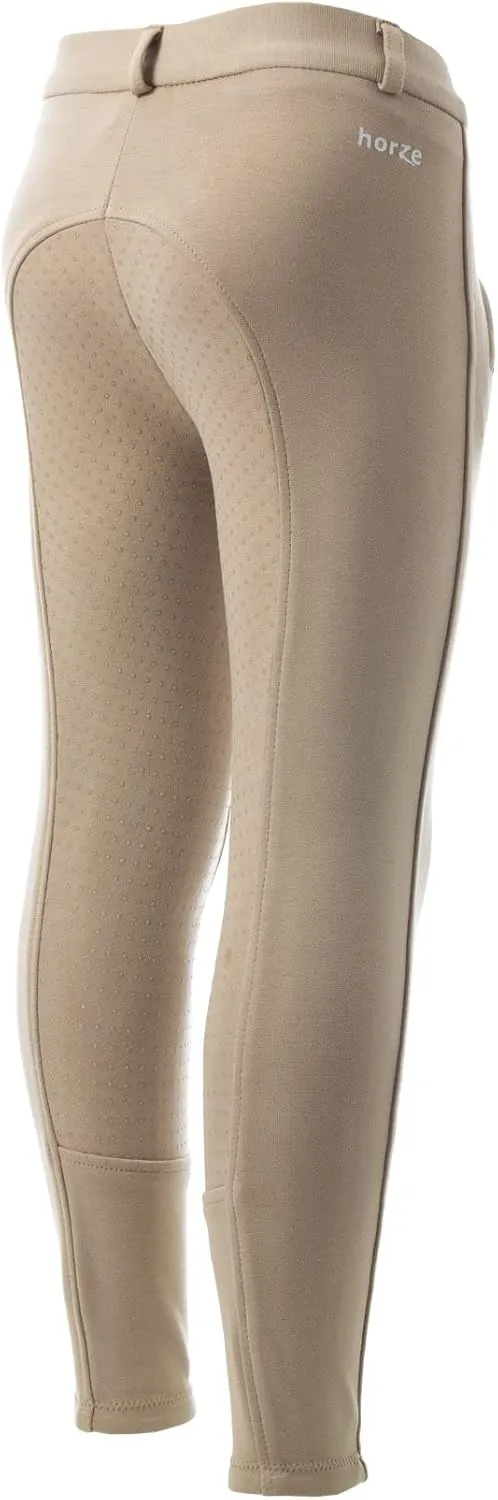 HORZE Active Kids' Unisex Silicone Grip Full Seat Horseback Riding Breeches