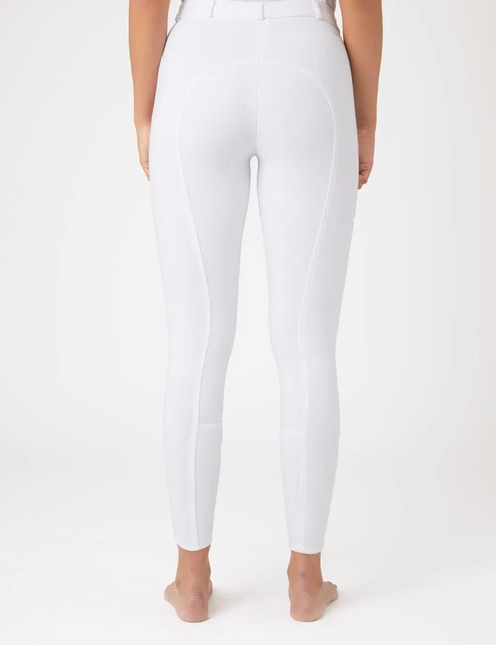 HORZE Active Women's Horse Riding Silicone Grip Full Seat Breeches | Midrise Waist with Front Pocket