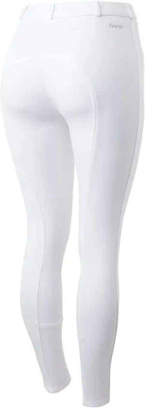 HORZE Active Women's Horse Riding Silicone Grip Full Seat Breeches | Midrise Waist with Front Pocket