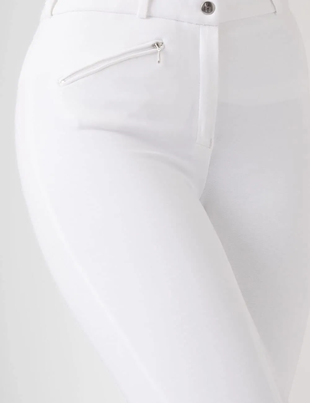 HORZE Active Women's Horse Riding Silicone Grip Full Seat Breeches | Midrise Waist with Front Pocket