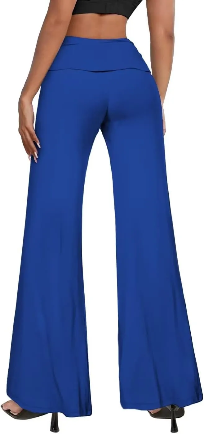 Hybrid & Company Womens Super Comfy Flowy Wide Leg Palazzo Pants Made in USA