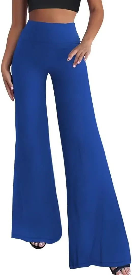 Hybrid & Company Womens Super Comfy Flowy Wide Leg Palazzo Pants Made in USA